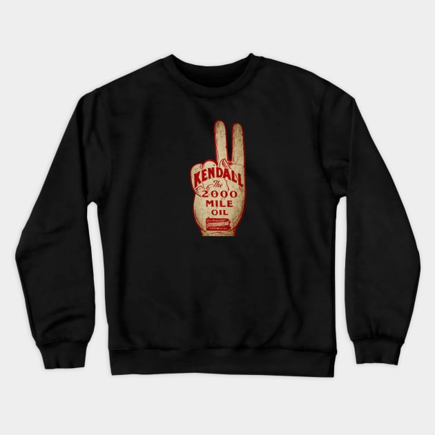 Kendall Vintage Motor Oil USA Crewneck Sweatshirt by Midcenturydave